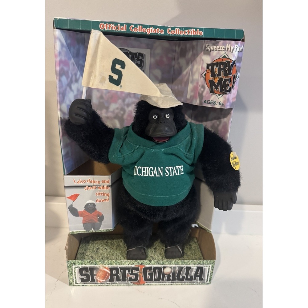 vintage Gemmy Michigan State‎ MSU College sports gorilla dancing 1998 works